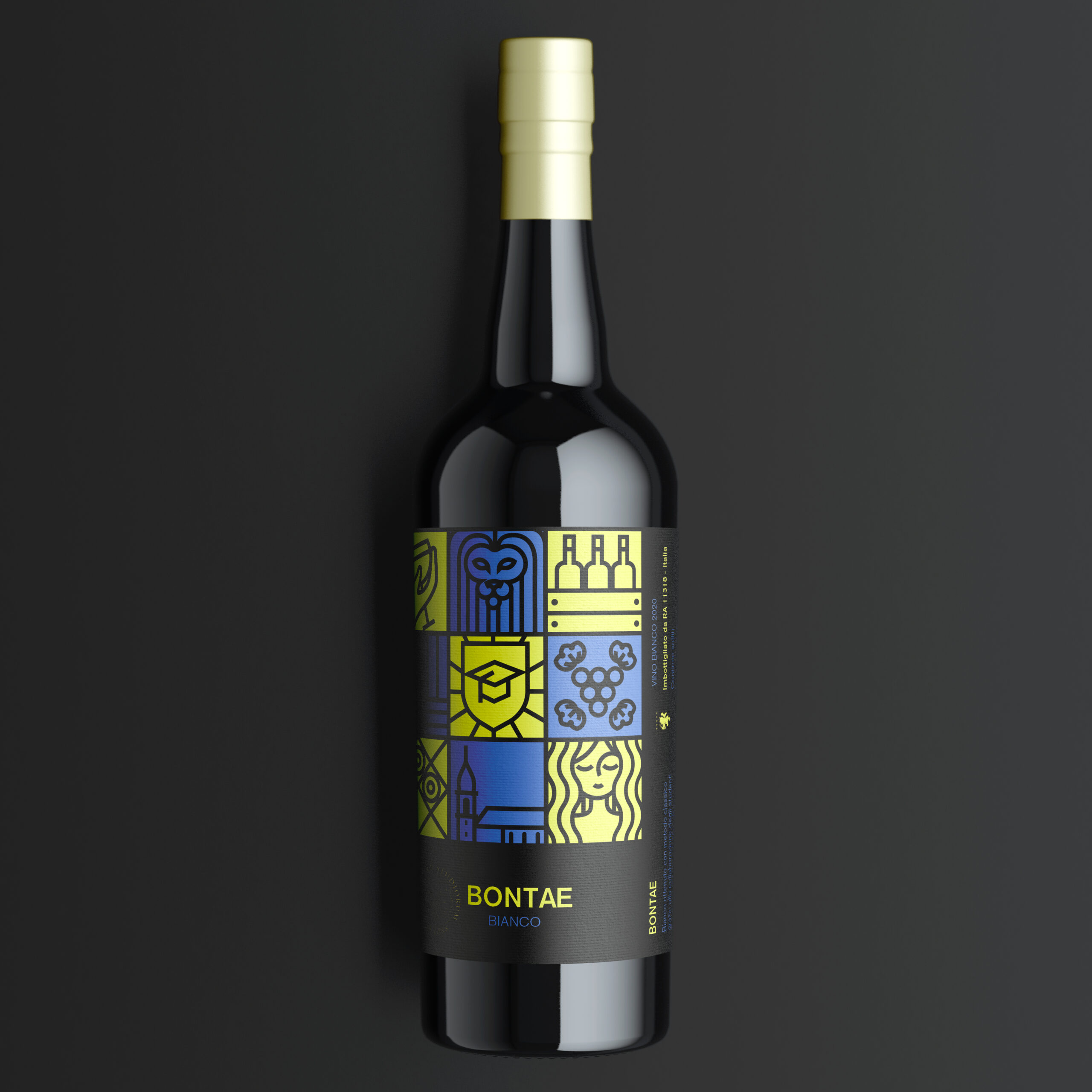 Bontae white wine mockup