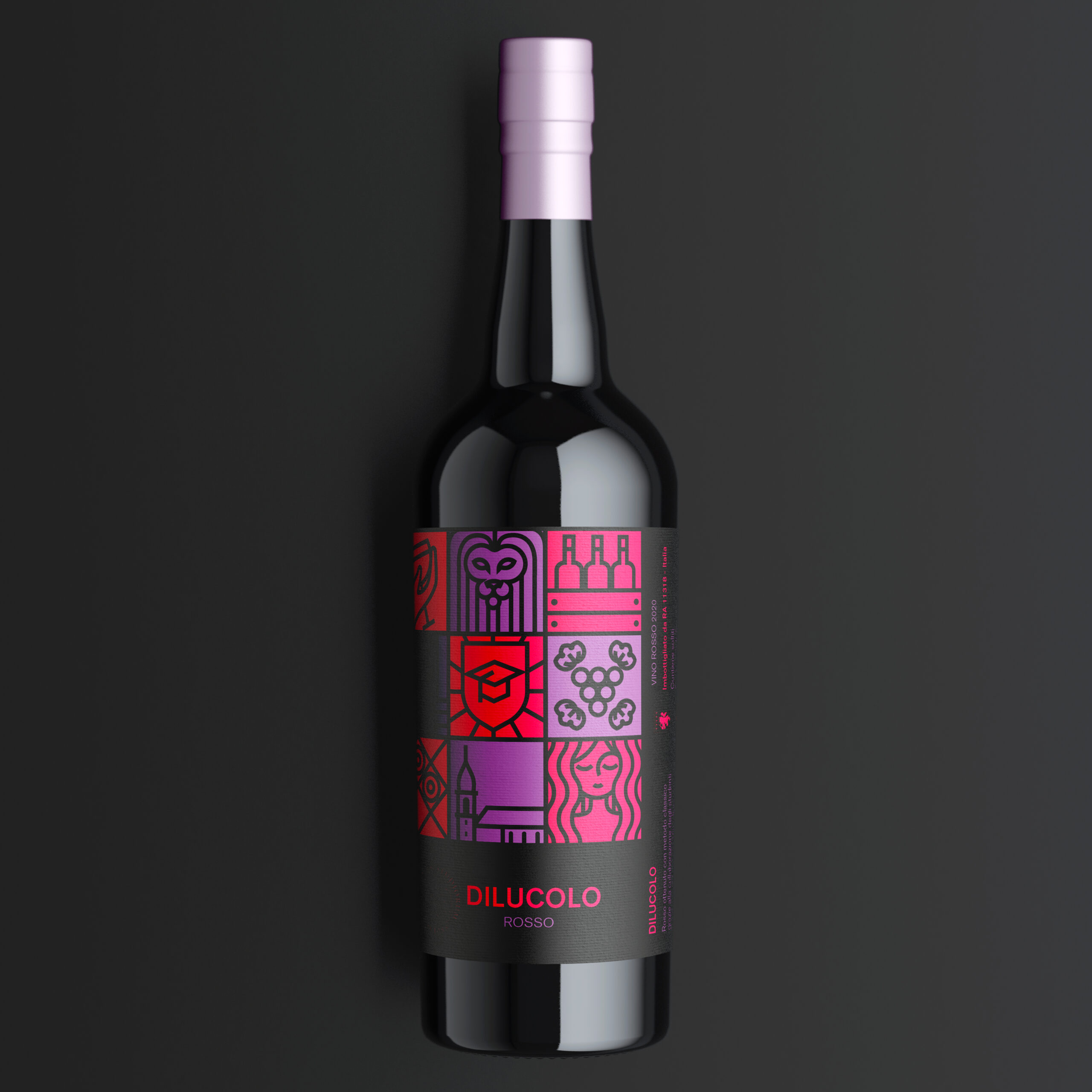 Dilucolo, red wine mockup