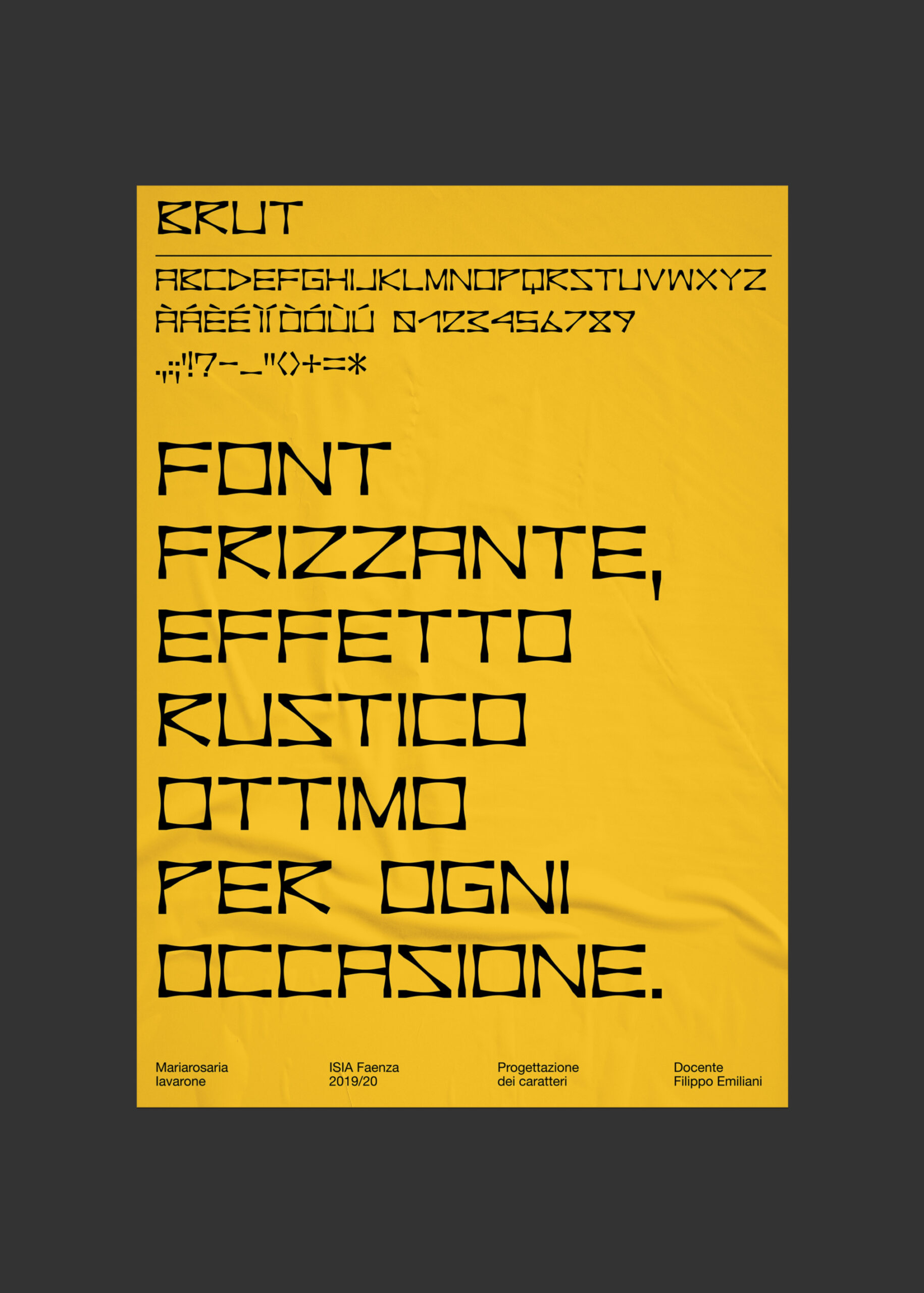 Font frizzante, effetto rustico, ottimo per ogni occasione