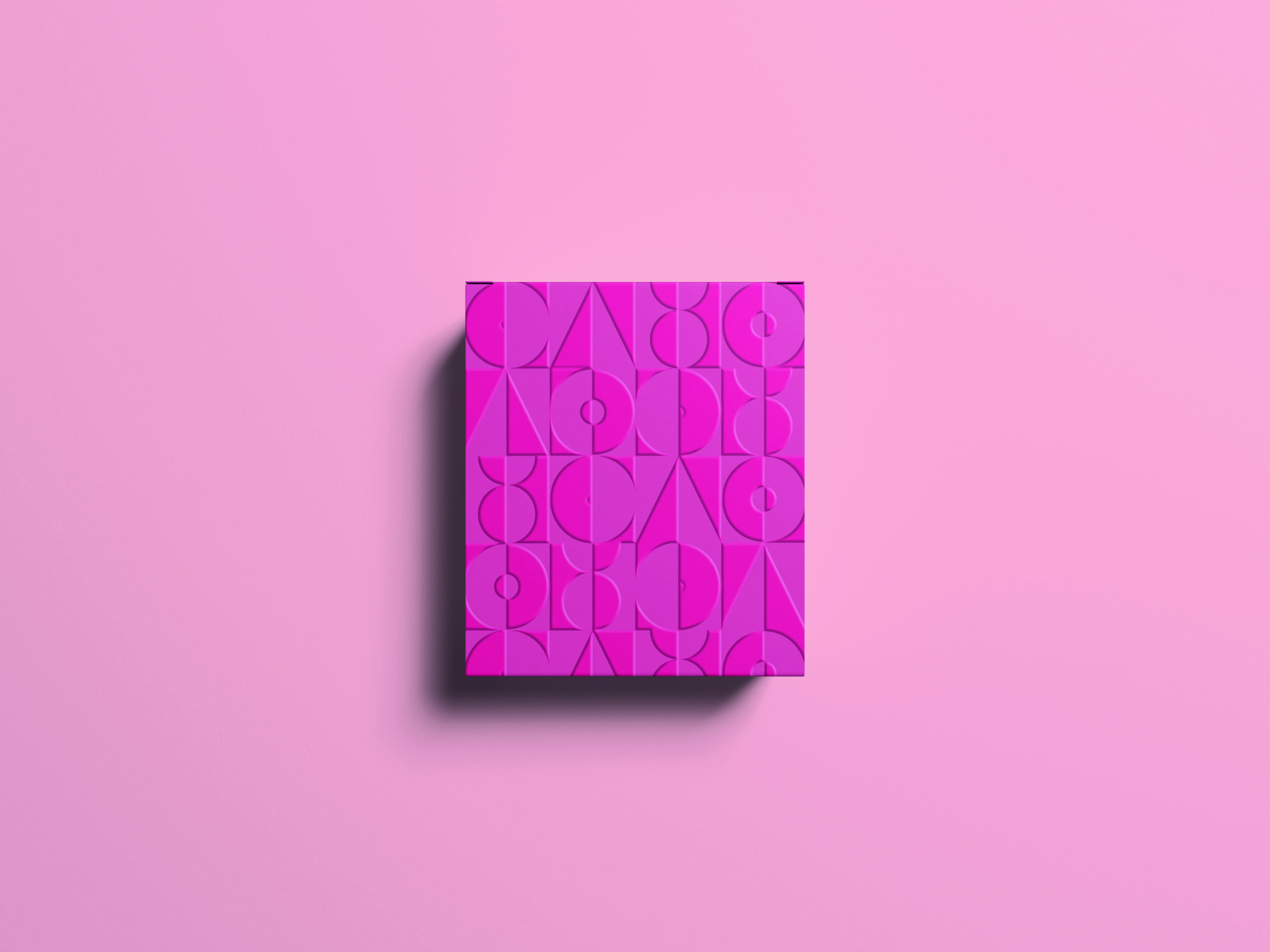 Pink box with pattern embossed